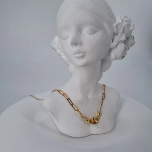 گردنبند طلای زنجیر و مروارید