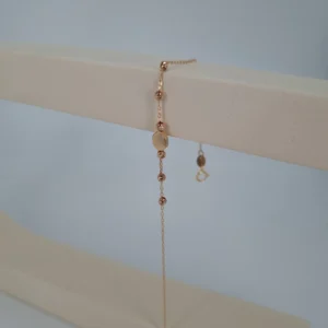 دستبند طلای پلاک و گوی