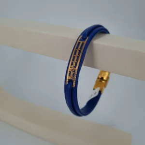 دستبند طلای نوار قلب سرمه ای