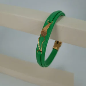 دستبند طلای چرمی بال فرشته