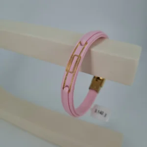 دستبند طلای چرمی پیوند