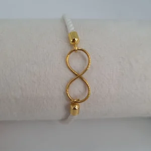 دستبند طلای چرمی بینهایت