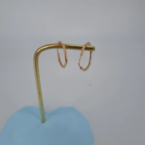 گوشواره طلای ساده شش‌ضلعی