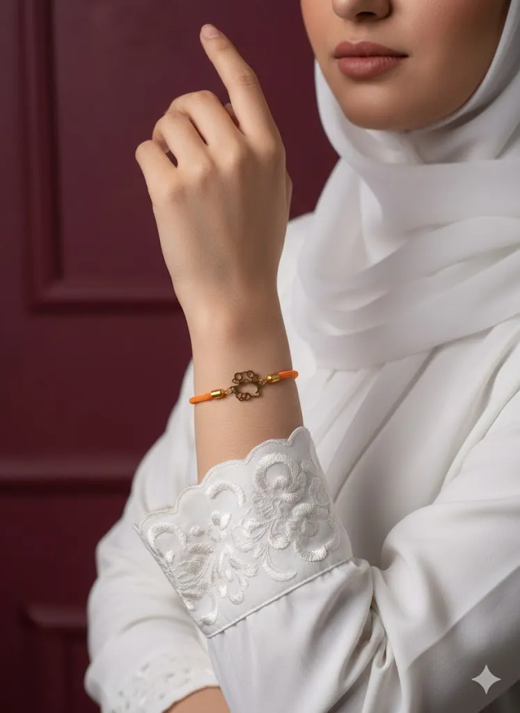 دستبند طلای چرمی کیتی - Image 2