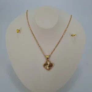 گردنبند طلای ونکلیفی خط دار